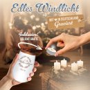 Weihnachts-Windlicht mit Gravur - Kranz - mit Name -...