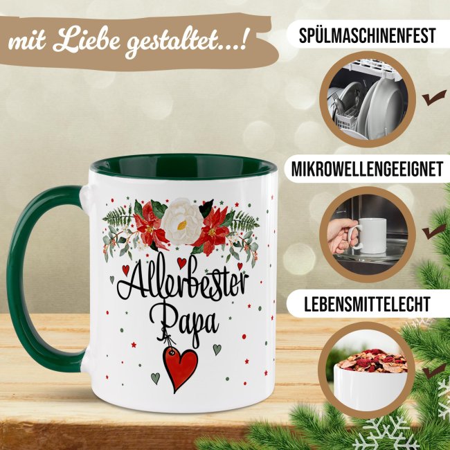 Weihnachtstasse f&uuml;r Papa - in 4 Farben