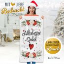 Weihnachtliches Handtuch f&uuml;r den Onkel - in drei...