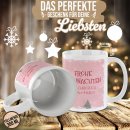 Weihnachtstasse HO HO HO mit Wunschtext - in 10 Farben