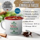 Weihnachts-Emailletasse - Frohe WEINnachten - mit Name -...