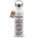 Trinkflasche mit Bambusdeckel - Gl&uuml;hwein von...