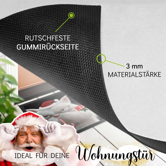 Lustige Fu&szlig;matte mit Weihnachtsmotiv  - Ich hasse Weihnachten - 3 Gr&ouml;&szlig;en