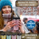 To-Go Edelstahlbecher Glitzer - Gl&uuml;hwein wie Tee -...