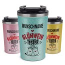 To-Go Edelstahlbecher Glitzer - Tester - mit Name - in...