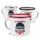 Emaille-Tasse - Leg dich niemals mit einem Camper an -...