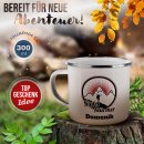 Emaille-Tasse - Gipfelst&uuml;rmer - mit Name - 300 ml