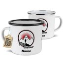 Emaille-Tasse - Gipfelst&uuml;rmer - mit Name - 300 ml