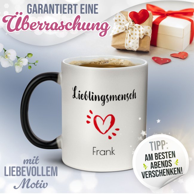 Magic Mug Zaubertasse mit Name - Lieblingsmensch - 300 ml