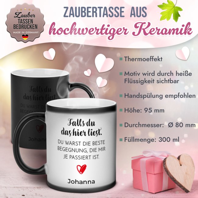 Magic Mug Zaubertasse mit Name - Du bist meine beste Begegnung - 300 ml