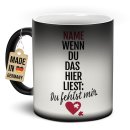 Magic Mug Zaubertasse mit Name - Du fehlst mir, Herz -...