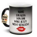 Magic Mug Zaubertasse mit Name - Ein Kuss w&auml;re jetzt...