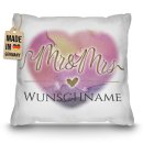 Personalisiertes Kissen - Mr. &amp; Mrs. - mit Name