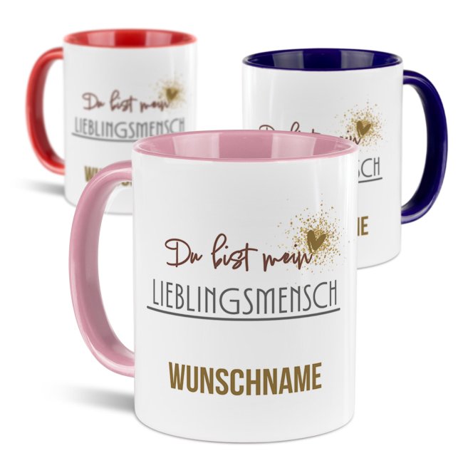 Personalisierte Tasse - Du bist mein Lieblingsmensch - mit Name