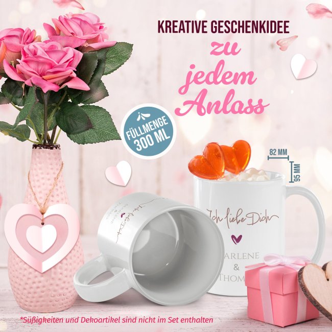 Personalisierte Tasse - Ich liebe dich - mit Namen