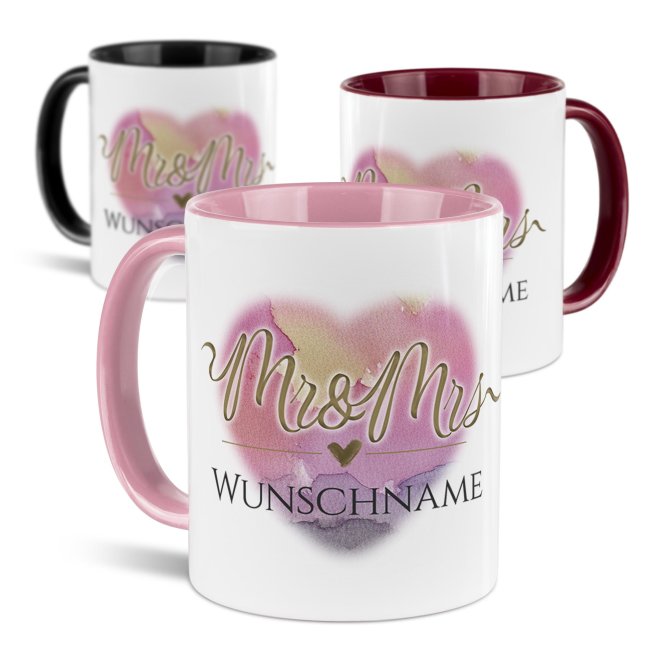 Personalisierte Tasse - Mr. & Mrs. - mit Name