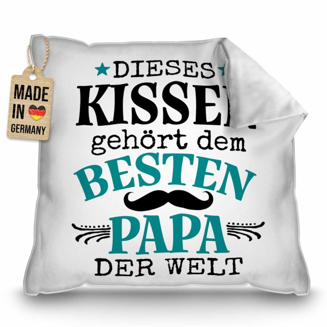 Kissen - Dieses Kissen geh&ouml;rt dem besten Papa der Welt