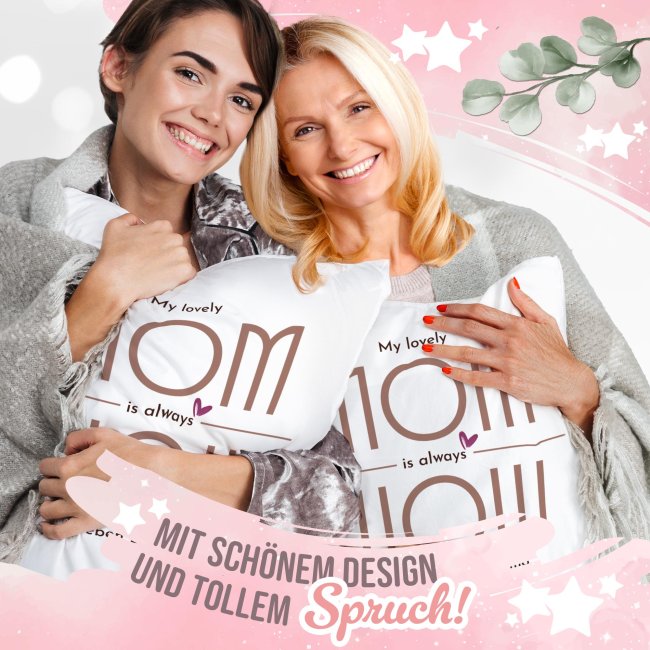 Personalisiertes Kissen f&uuml;r Mama - Mom is Wow - mit Name / Text