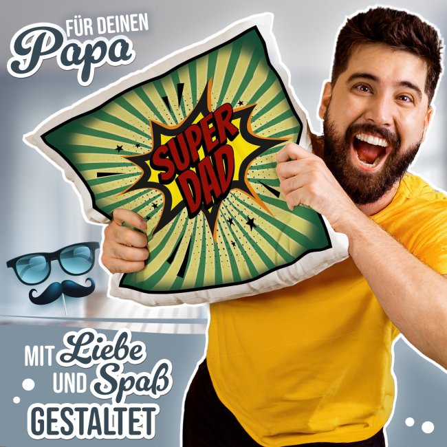 Kissen f&uuml;r Papa - Super Dad