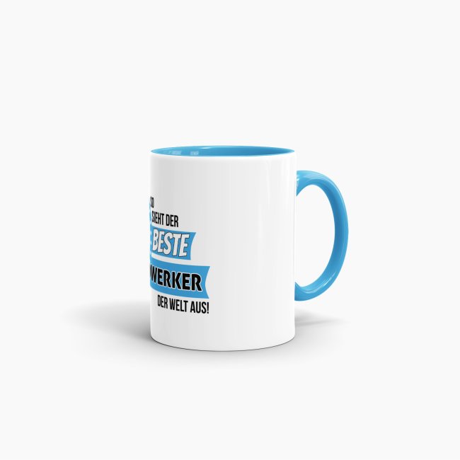 Berufe-Tasse - So sieht der beste Handwerker aus - Hellblau