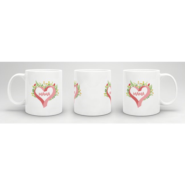 Tasse Mama Herz weiss