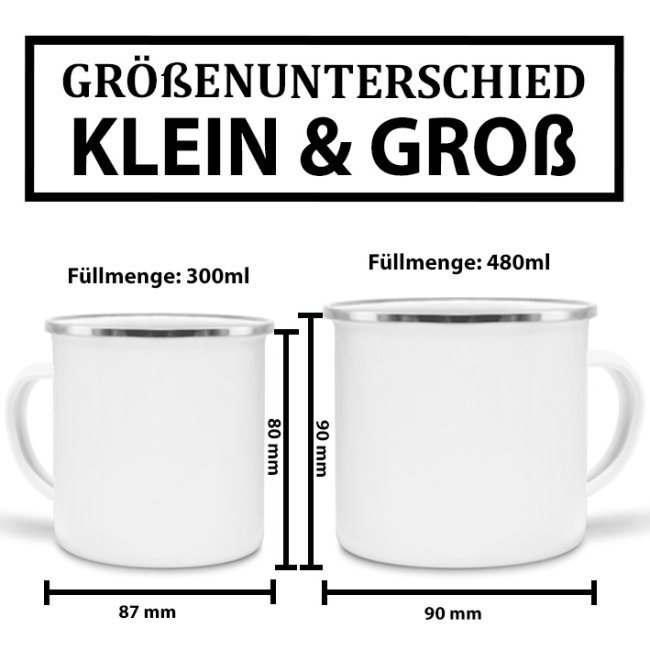 Emaille Tasse - Weltliebster Opa - klein