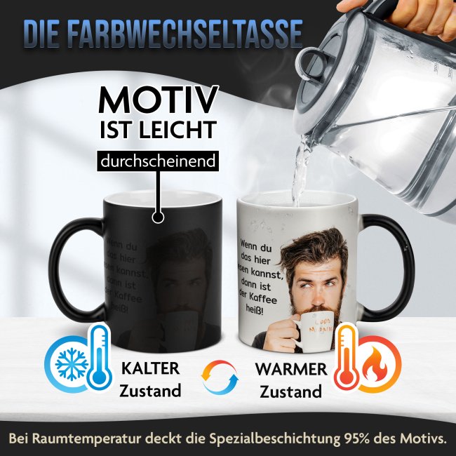 Magic Mug Zaubertasse mit Foto - XXL-Druck - 300 ml